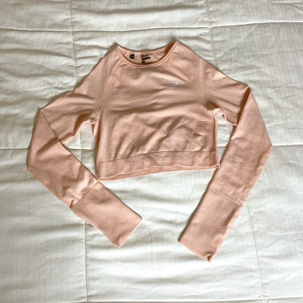 Gymshark Vital Seamless Crop Blush Pink Small